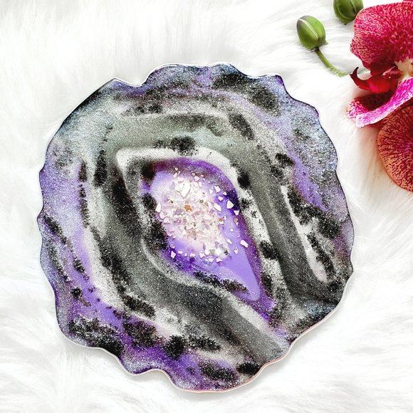 Artisan Accents Resin Geode Tray Poshmark